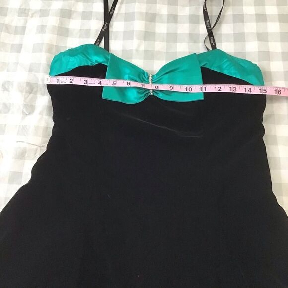 Joseph Ribkoff black velvet strapless ruffle tulle dress crinoline fit & flare 8 - Picture 11 of 16